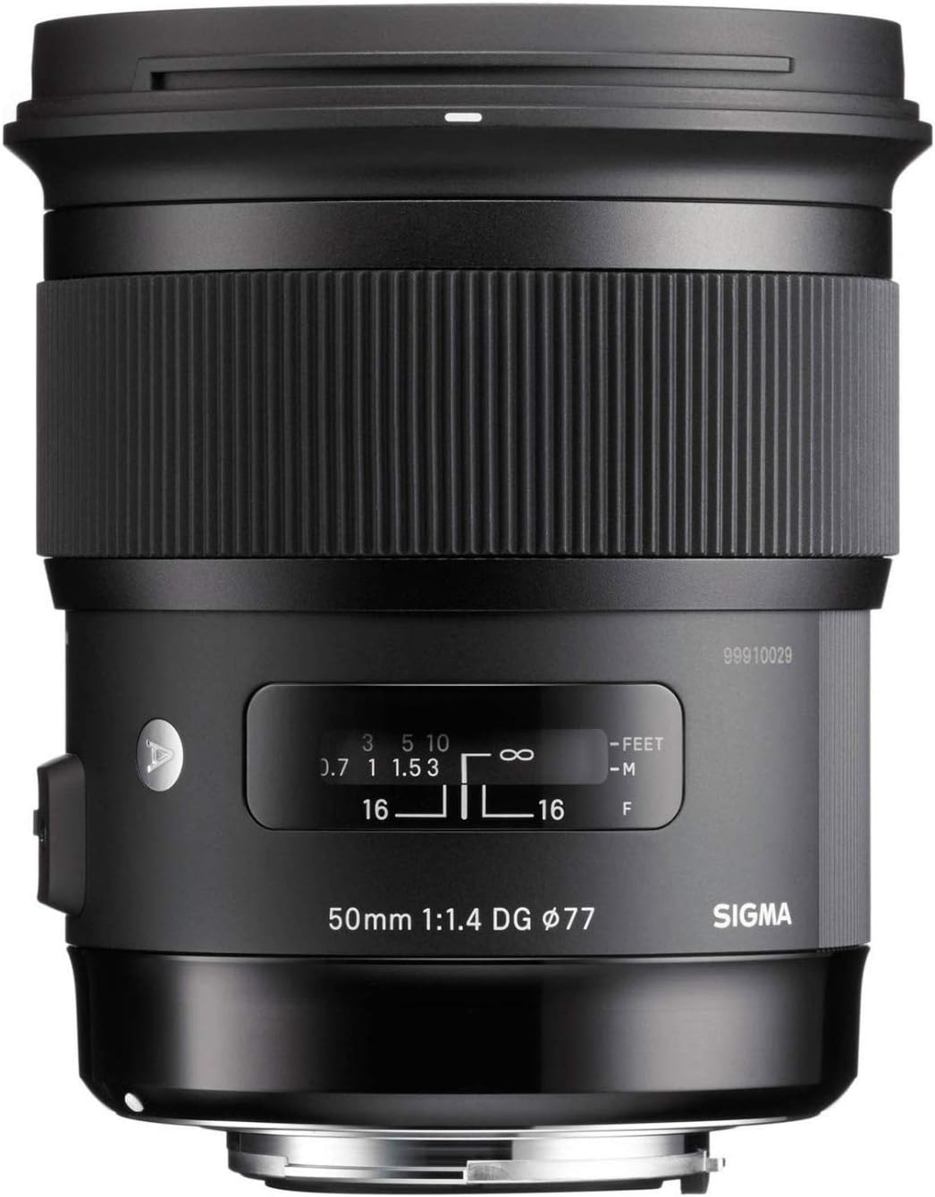Objectif Sigma 50mm F1.4 DG HSM Art monture Nikon F vu de trois quarts