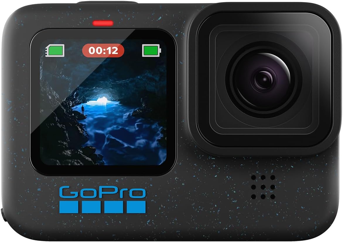 GoPro HERO12 Black, camera d action compacte avec ecran avant et objectif grand angle