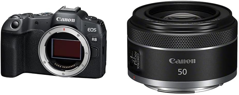 Canon EOS R8 hybride plein format avec objectif RF 50mm f/1.8 STM