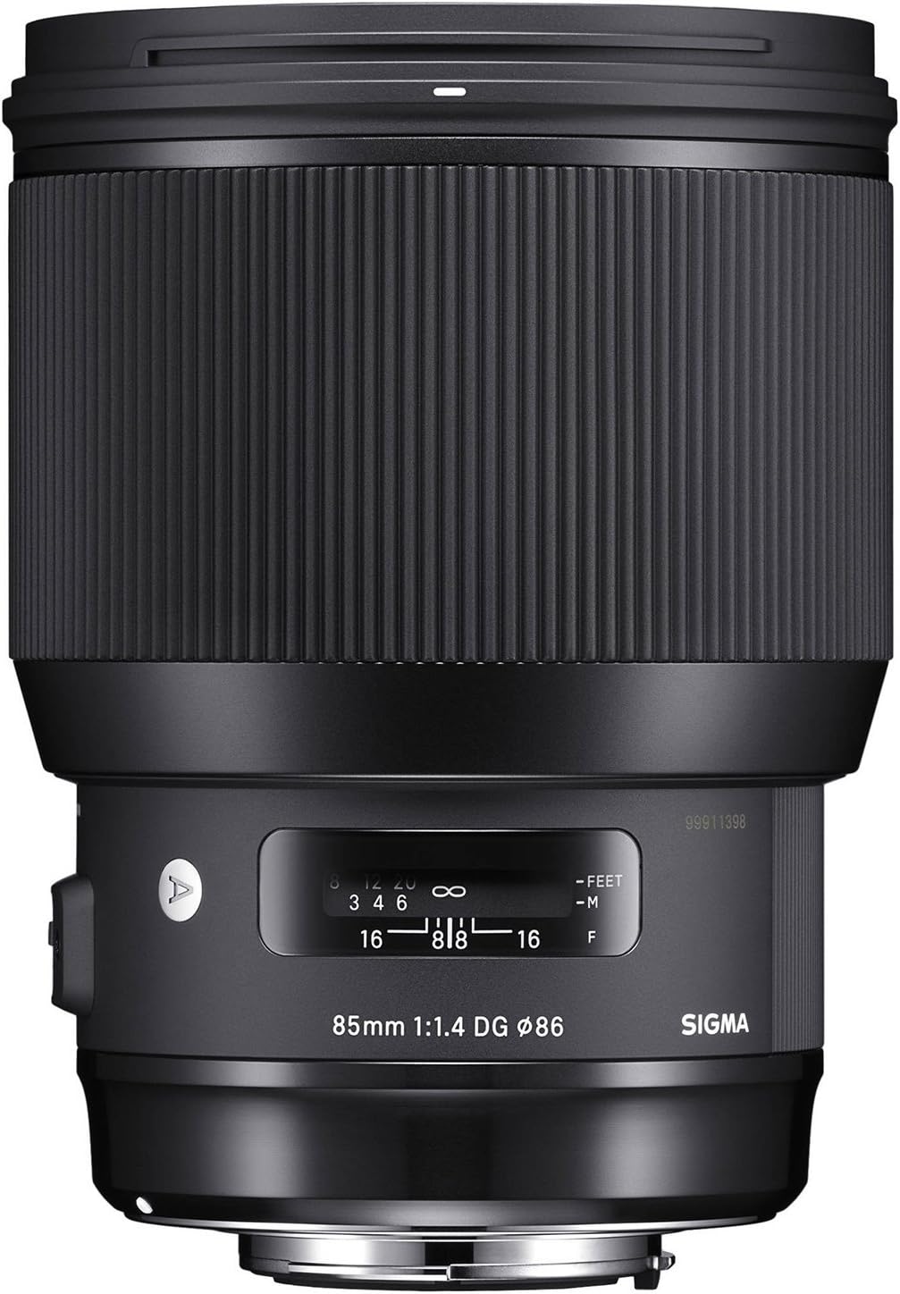 Objectif Sigma 85mm F1.4 DG HSM Art en monture Nikon F, fût noir et bague de mise au point
