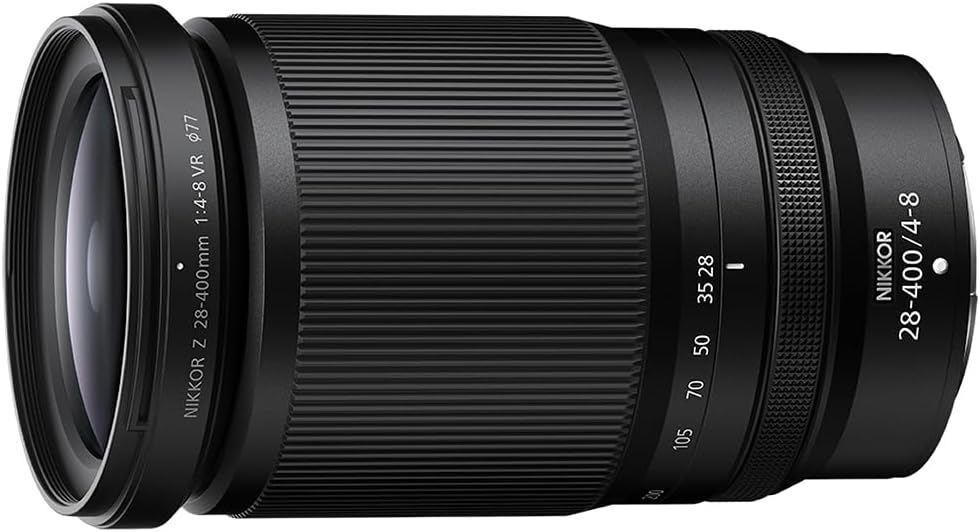 Objectif Nikon Nikkor Z 28-400mm f/4-8 VR noir, zoom de voyage pour hybrides Nikon Z