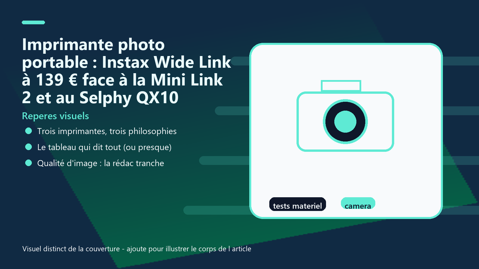 Infographie de reperes visuels pour l article Imprimante photo portable : Instax Wide Link à 139 € face à la Mini Link 2 et au Selphy QX10