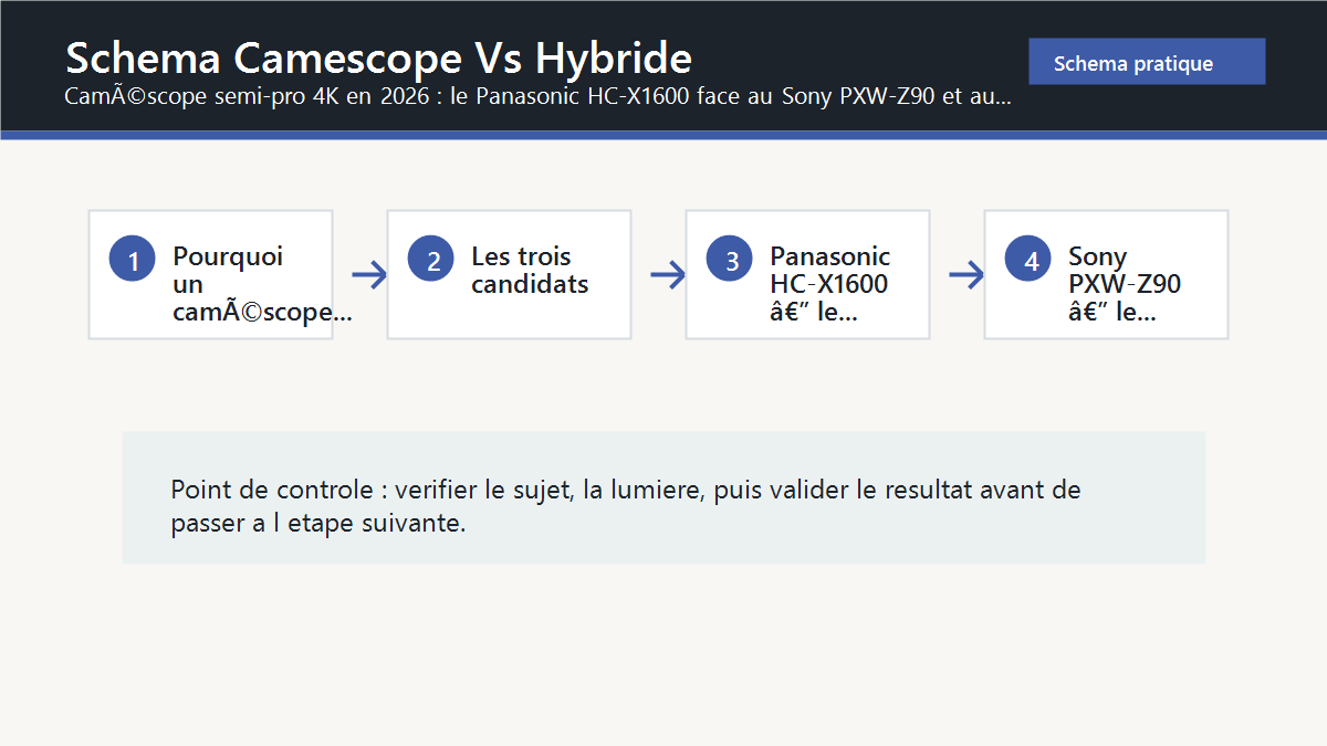Schema editorial : schema camescope vs hybride