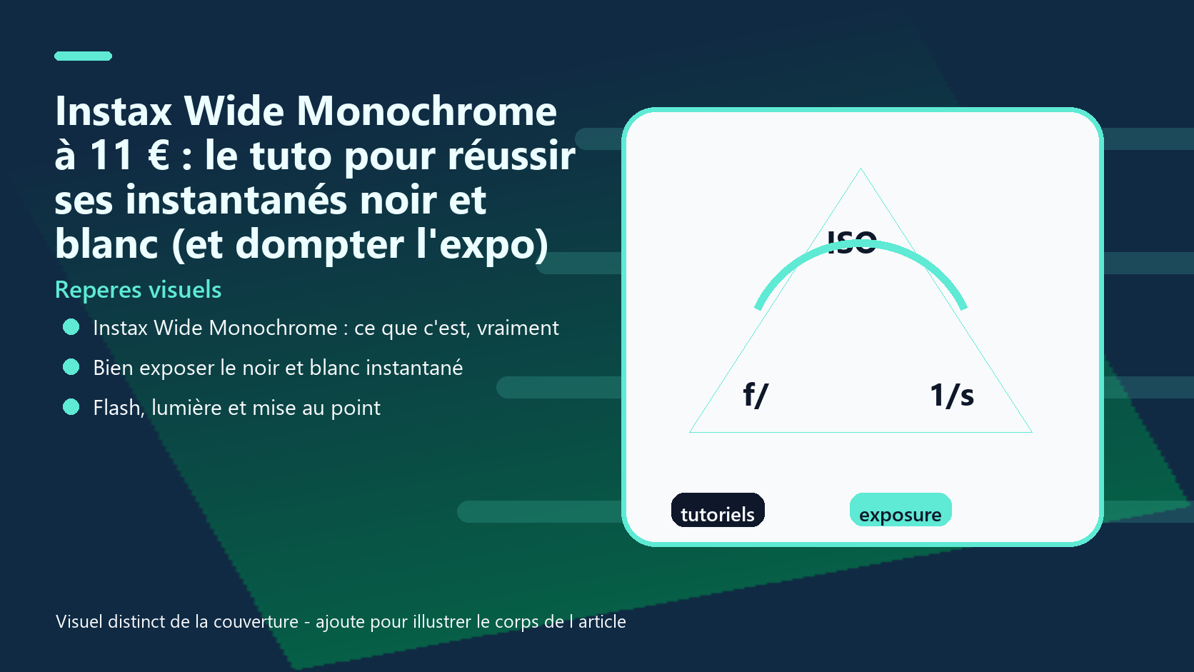 Infographie de reperes visuels pour l article Instax Wide Monochrome à 11 € : le tuto pour réussir ses instantanés noir et blanc (et dompter l'expo)