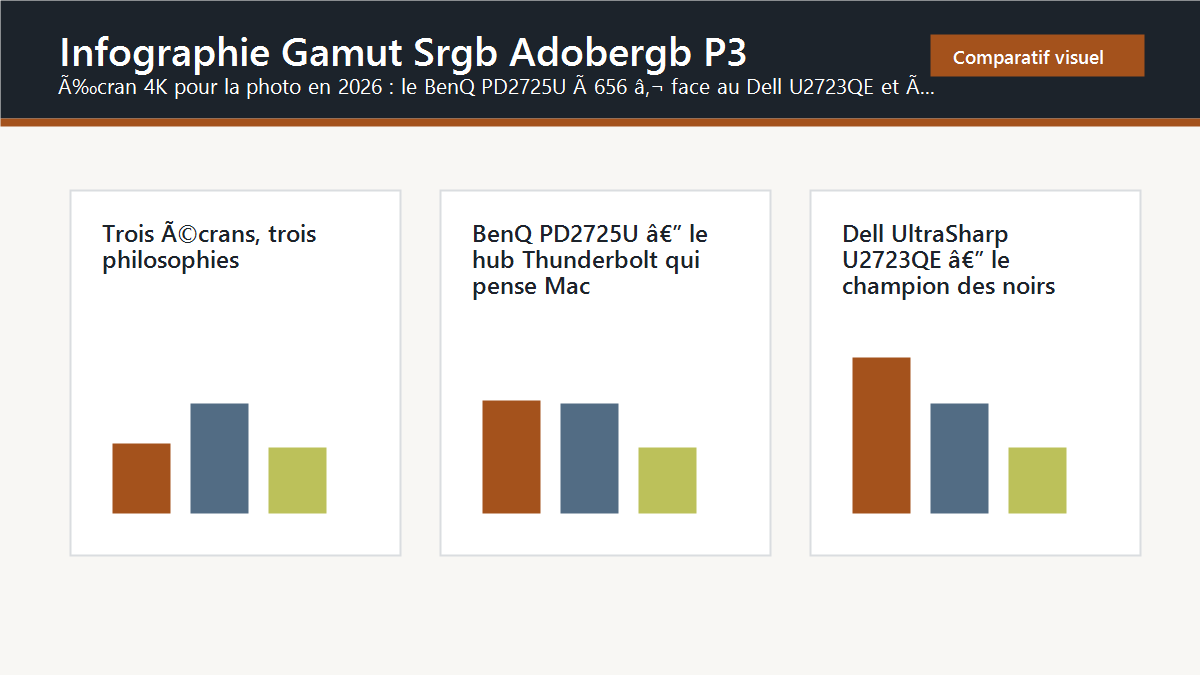 Schema editorial : infographie gamut srgb adobergb p3